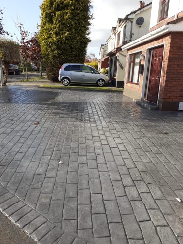 Imprinted concrete driveway in clare