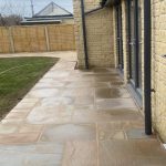 Sandstone patio installation in clare